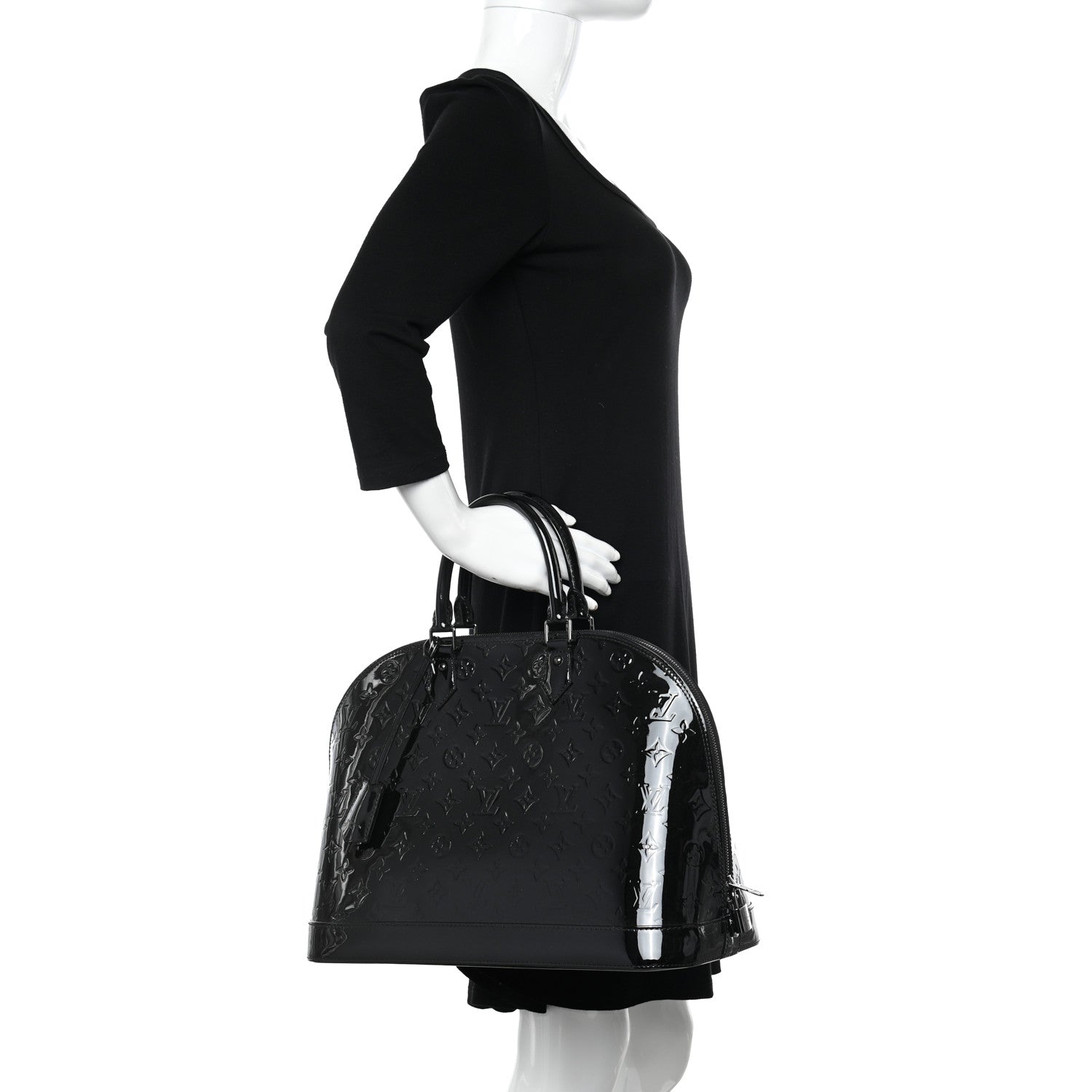 Louis Vuitton Vernis Alma GM Noir Magnetique 2 of 11