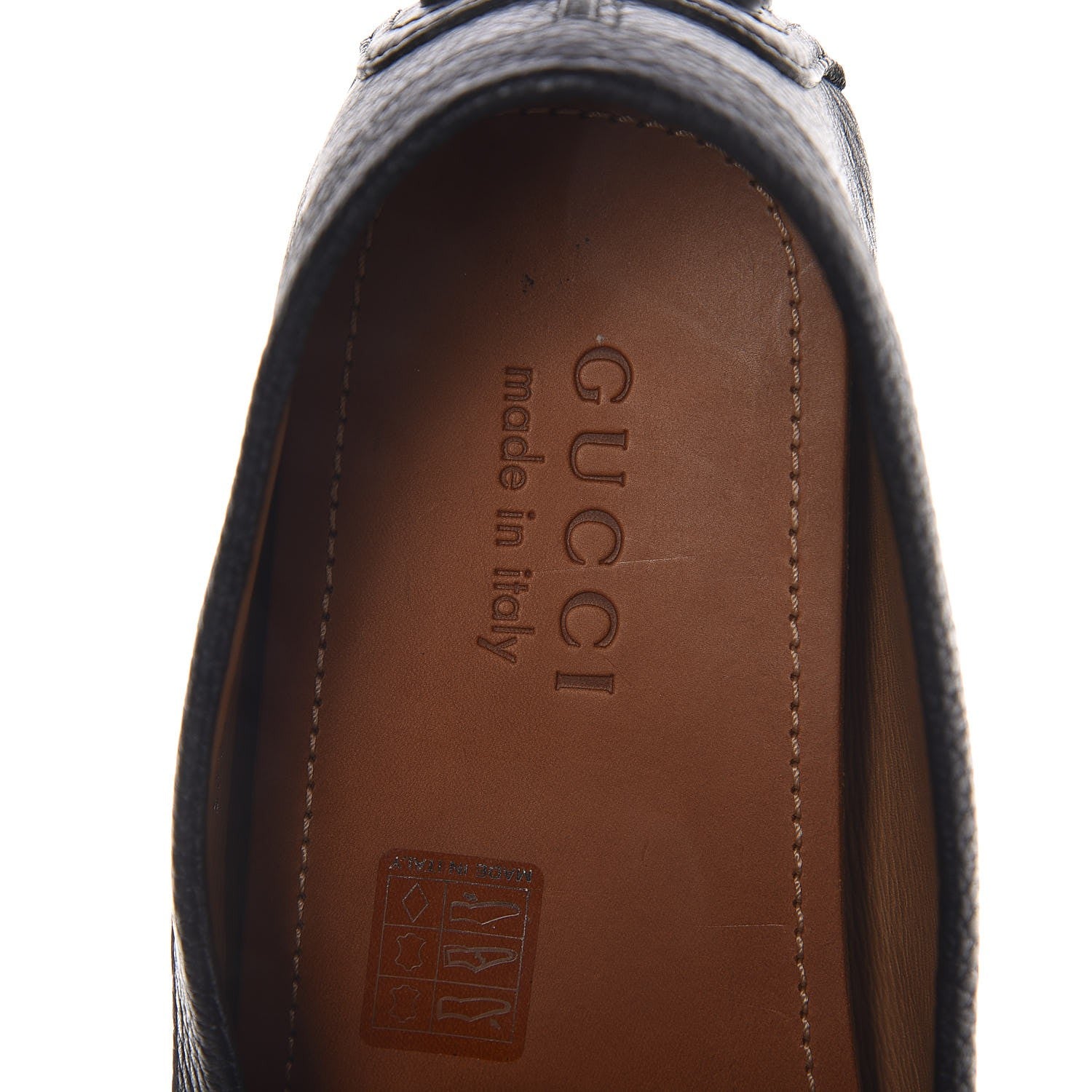 Gucci Calfskin Web Mens Horsebit Driver Loafers 8.5 Black 7 of 9