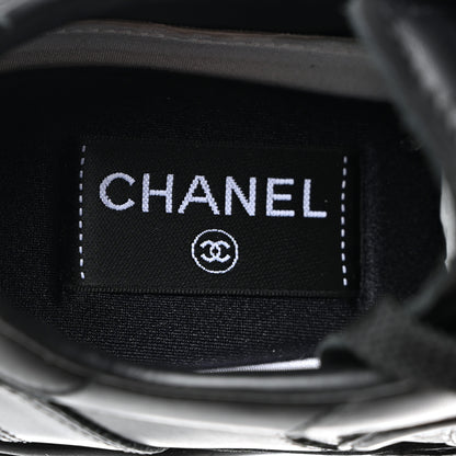 Chanel Calfskin CC Womens Sneakers 38.5 Black 7 of 10