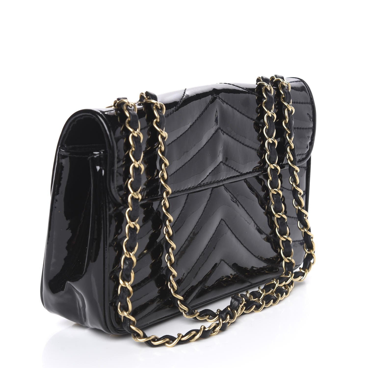 Chanel Patent Small Single Flap Black 2 of 8