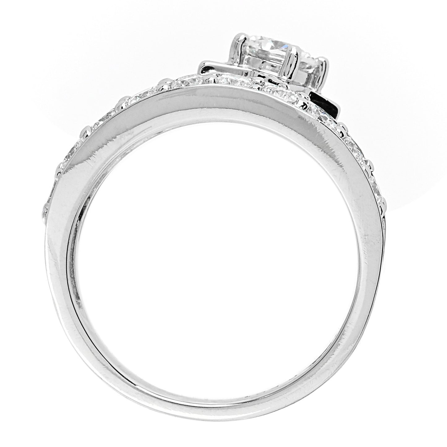 Platinum Diamond 1.50ctw Shooting Star Ring  53 6.5