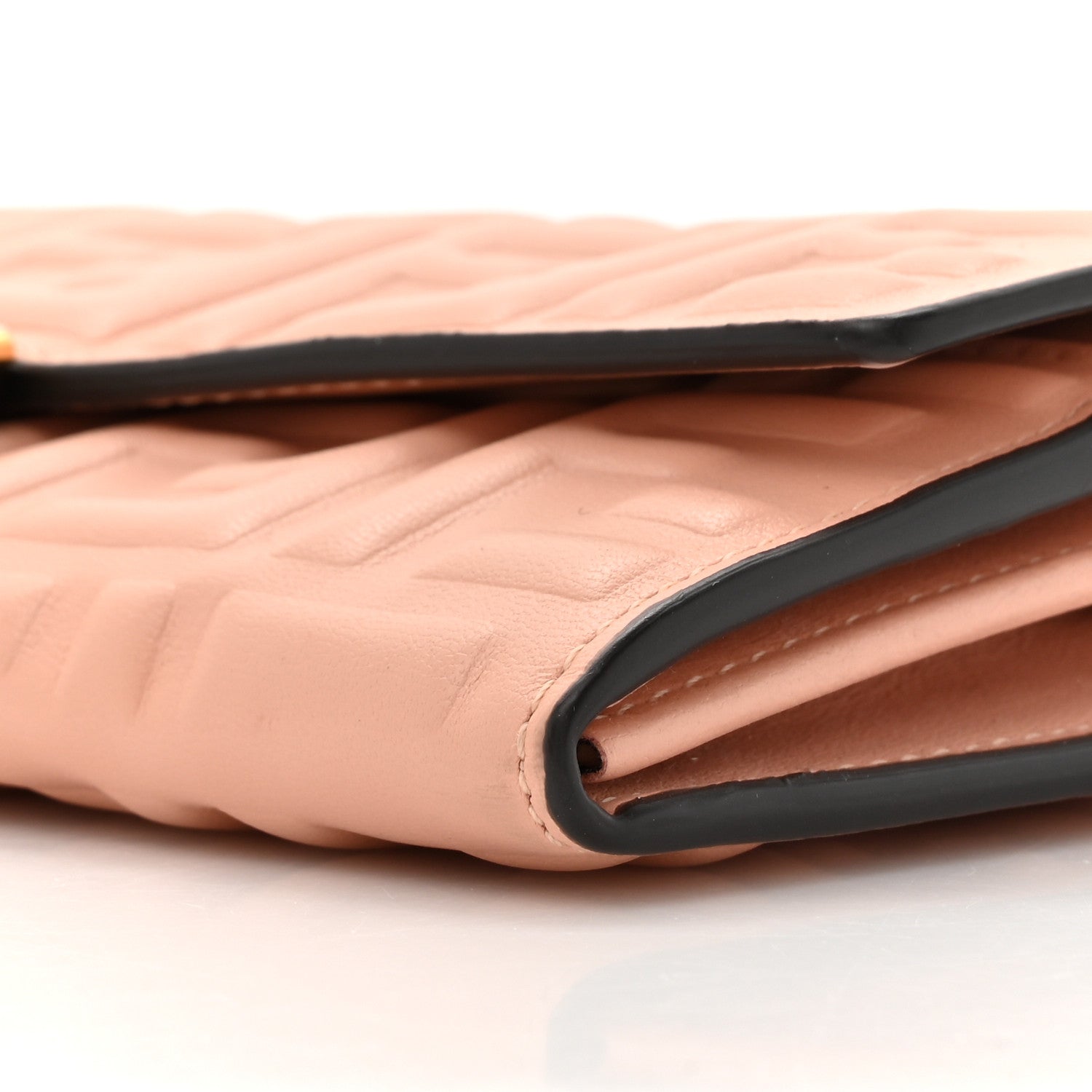 Fendi Nappa Matisse FF Embossed Continental Wallet On Chain Baby Pink 9 of 15