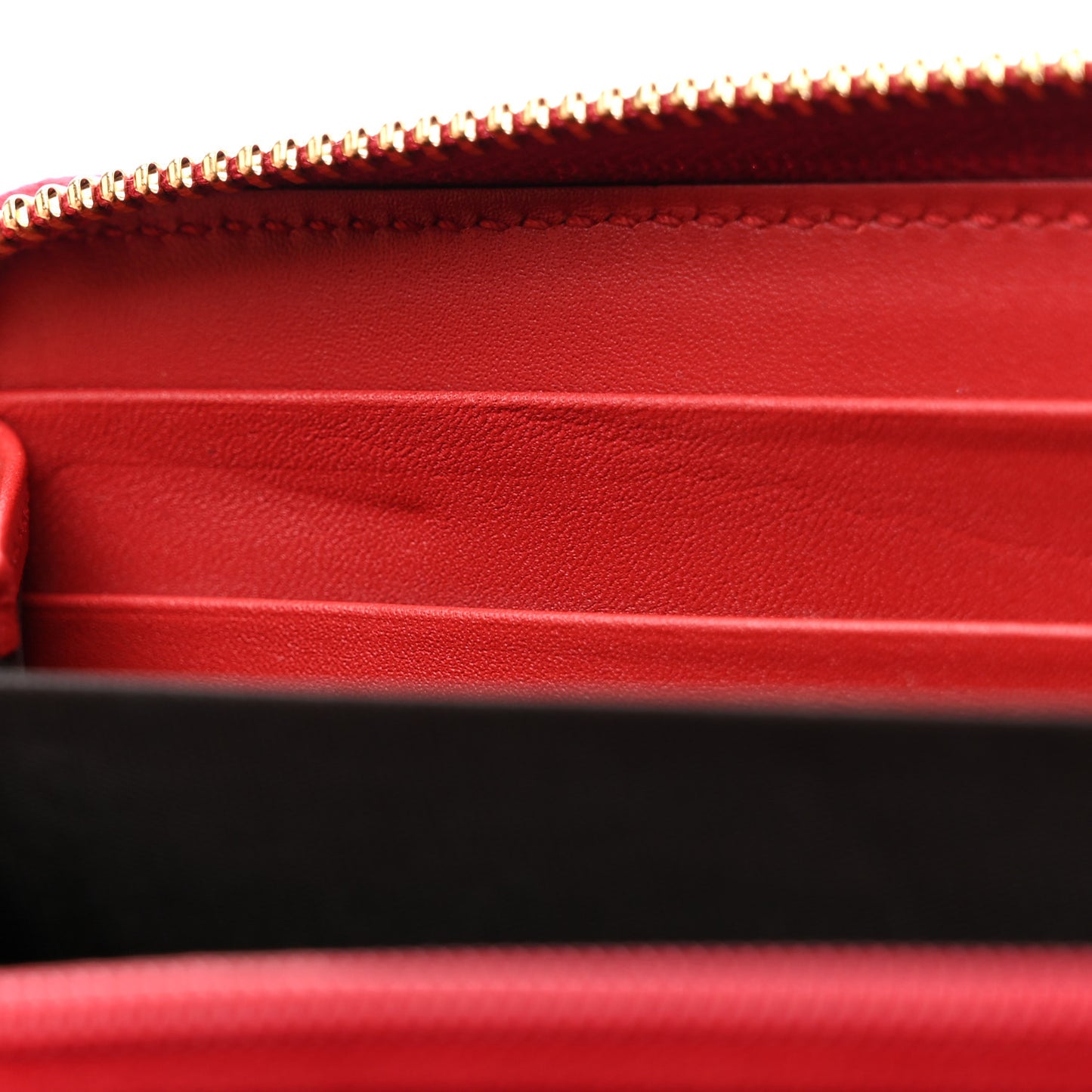 GG Supreme Monogram Mystic Cat Zip Around Wallet Red