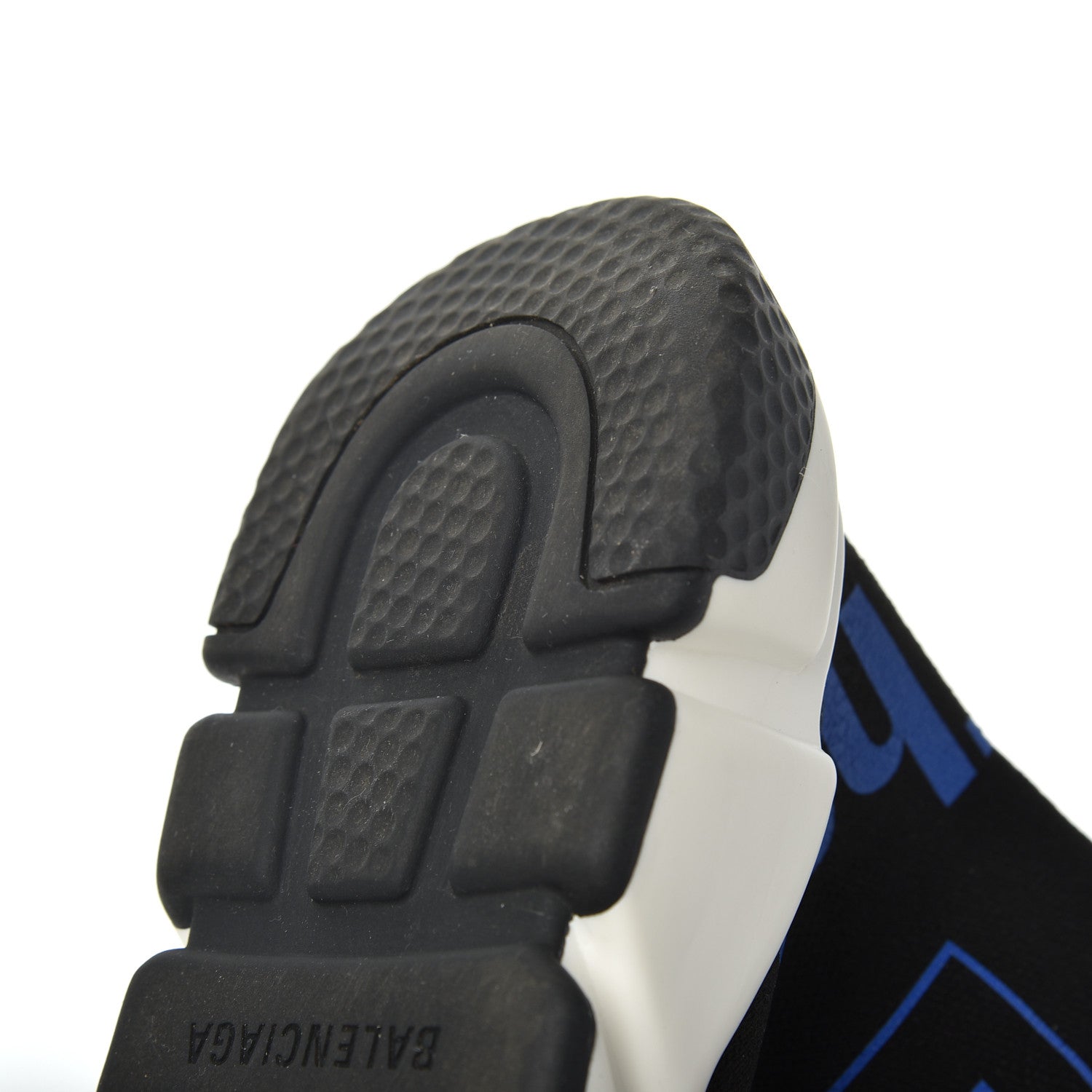 Balenciaga Neoprene Knit Power of Dreams Womens Speed Sneakers 38 Black Bleu 12 of 14