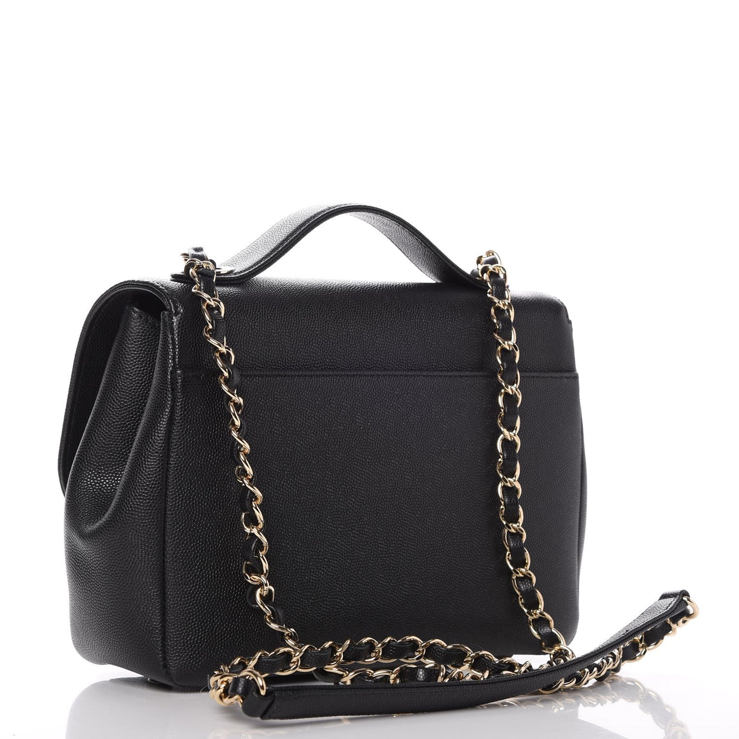Caviar Quilted Small Business Affinity Flap Black