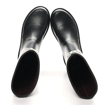 Chanel Caoutchouk CC High Boots 39 Black 2 of 8