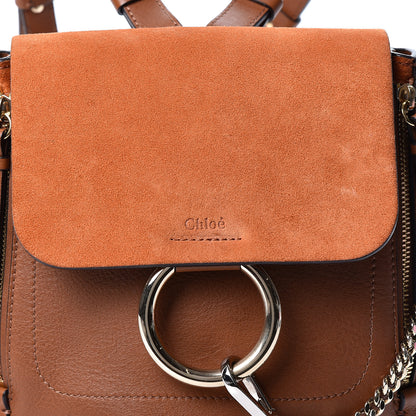 Chloe Suede Calfskin Medium Faye Backpack Tan 6 of 8
