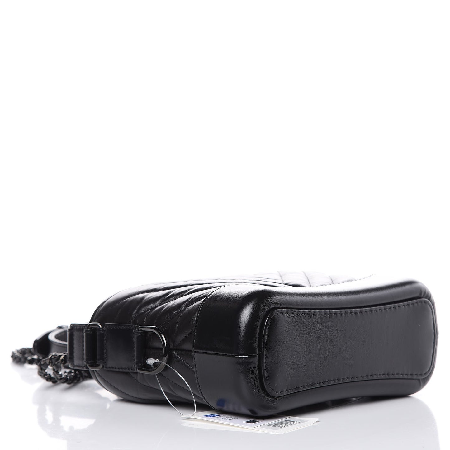 Aged Calfskin Chevron Quilted Small Gabrielle Hobo So Black