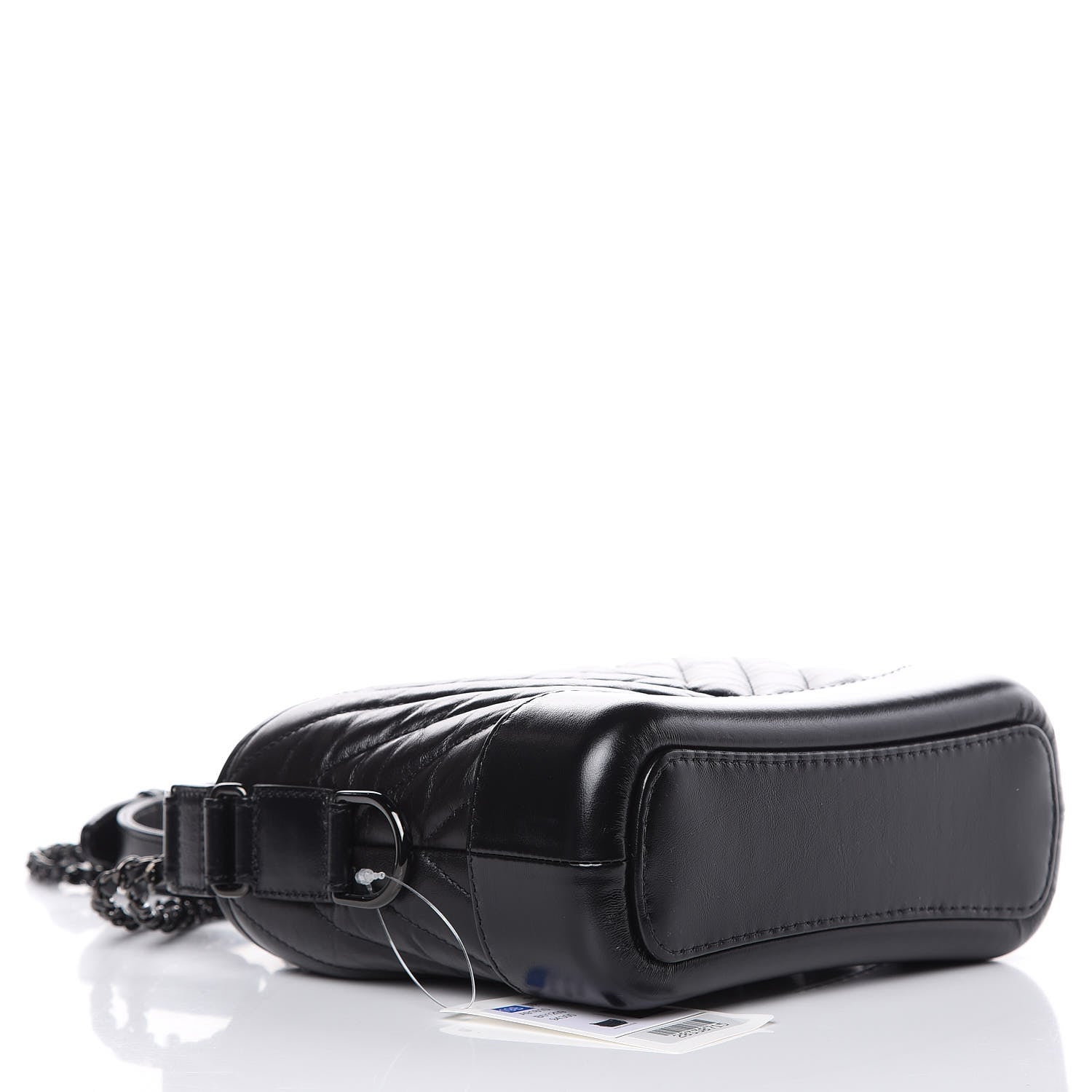 Chanel Aged Calfskin Chevron Quilted Small Gabrielle Hobo So Black 4 of 10