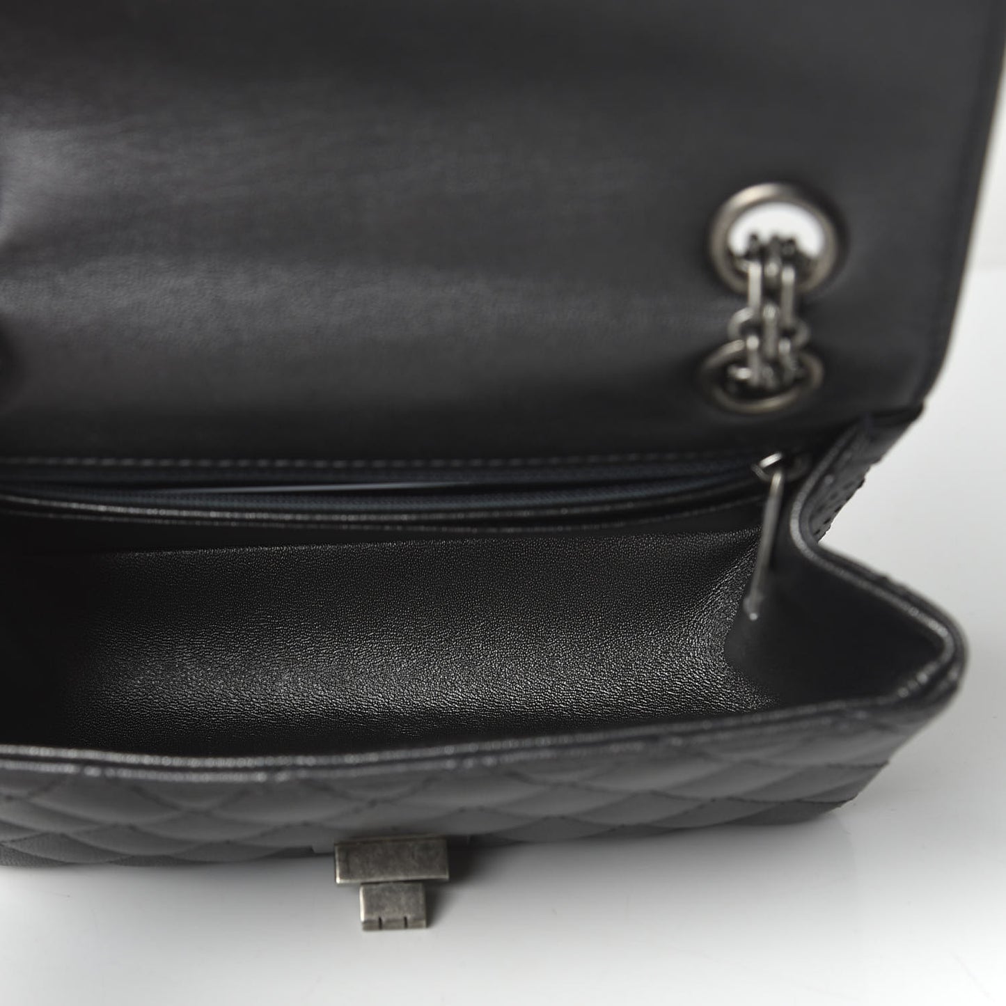 Sheepskin Quilted 2.55 Reissue Mini Flap Dark Grey
