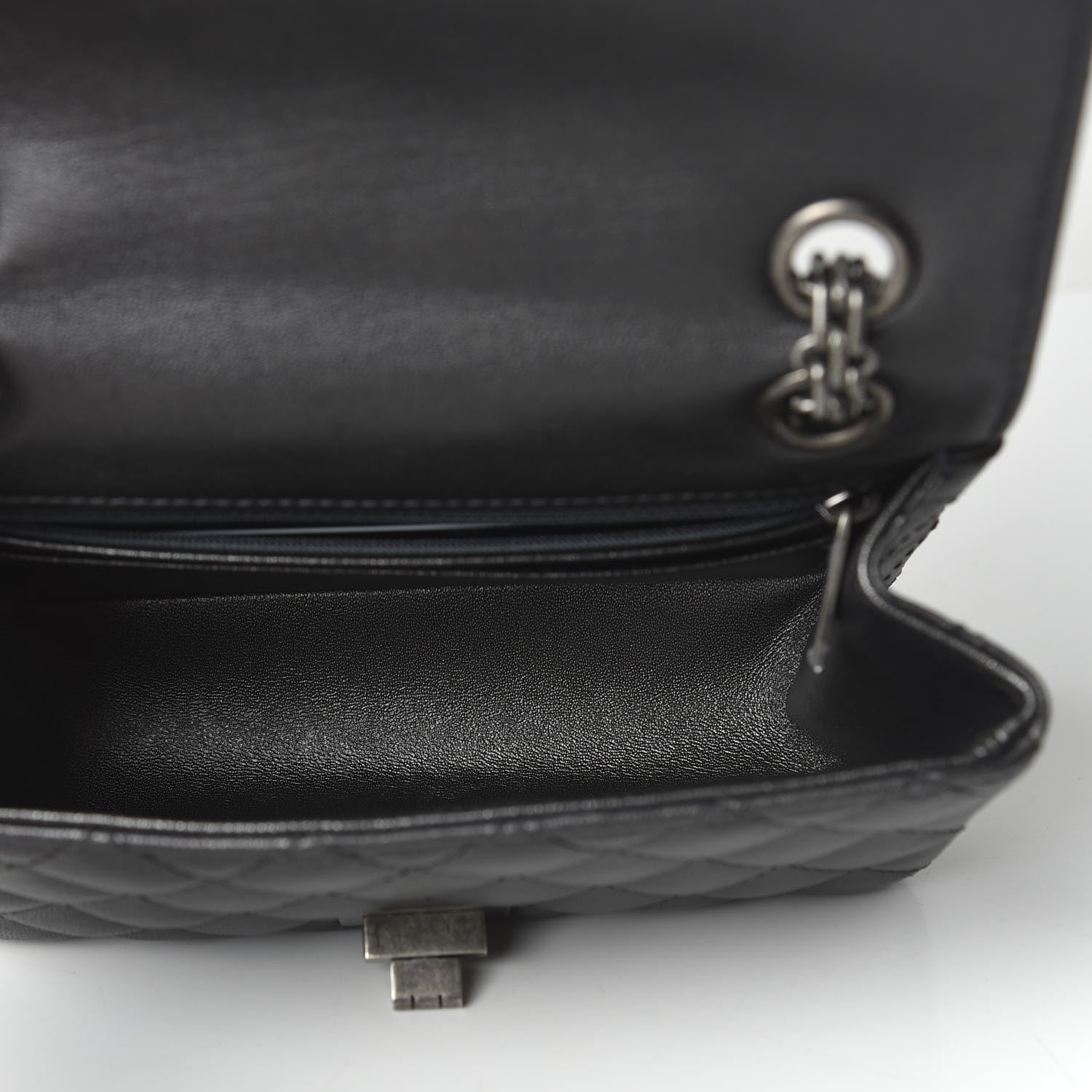 Chanel Sheepskin Quilted 2.55 Reissue Mini Flap Dark Grey 5 of 11