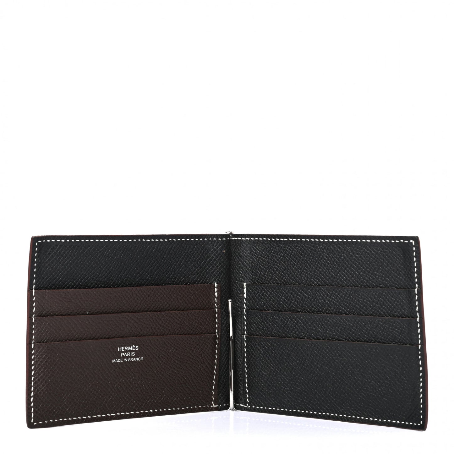 Epsom Poker Money Clip Wallet Gold Black Chocolate