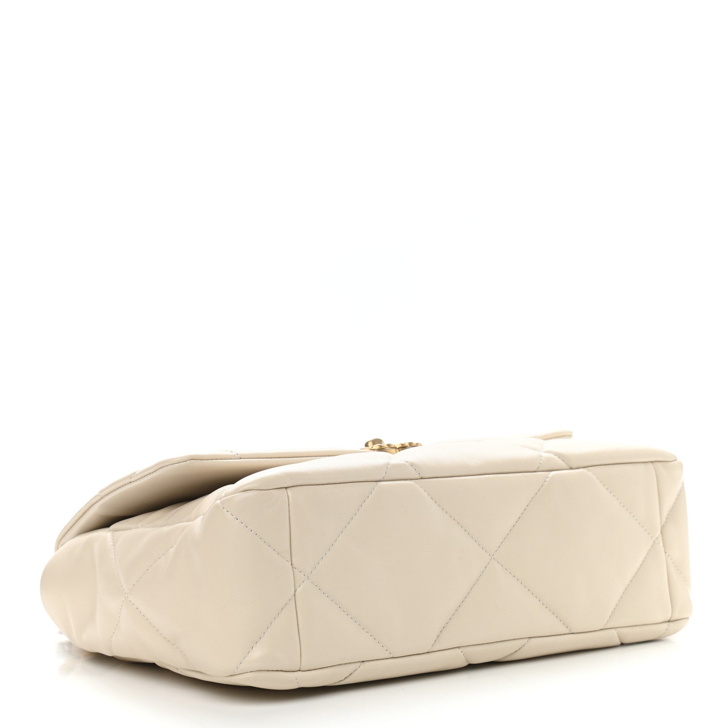 Chanel Lambskin Quilted Large Chanel 19 Flap Light Beige 4 of 9