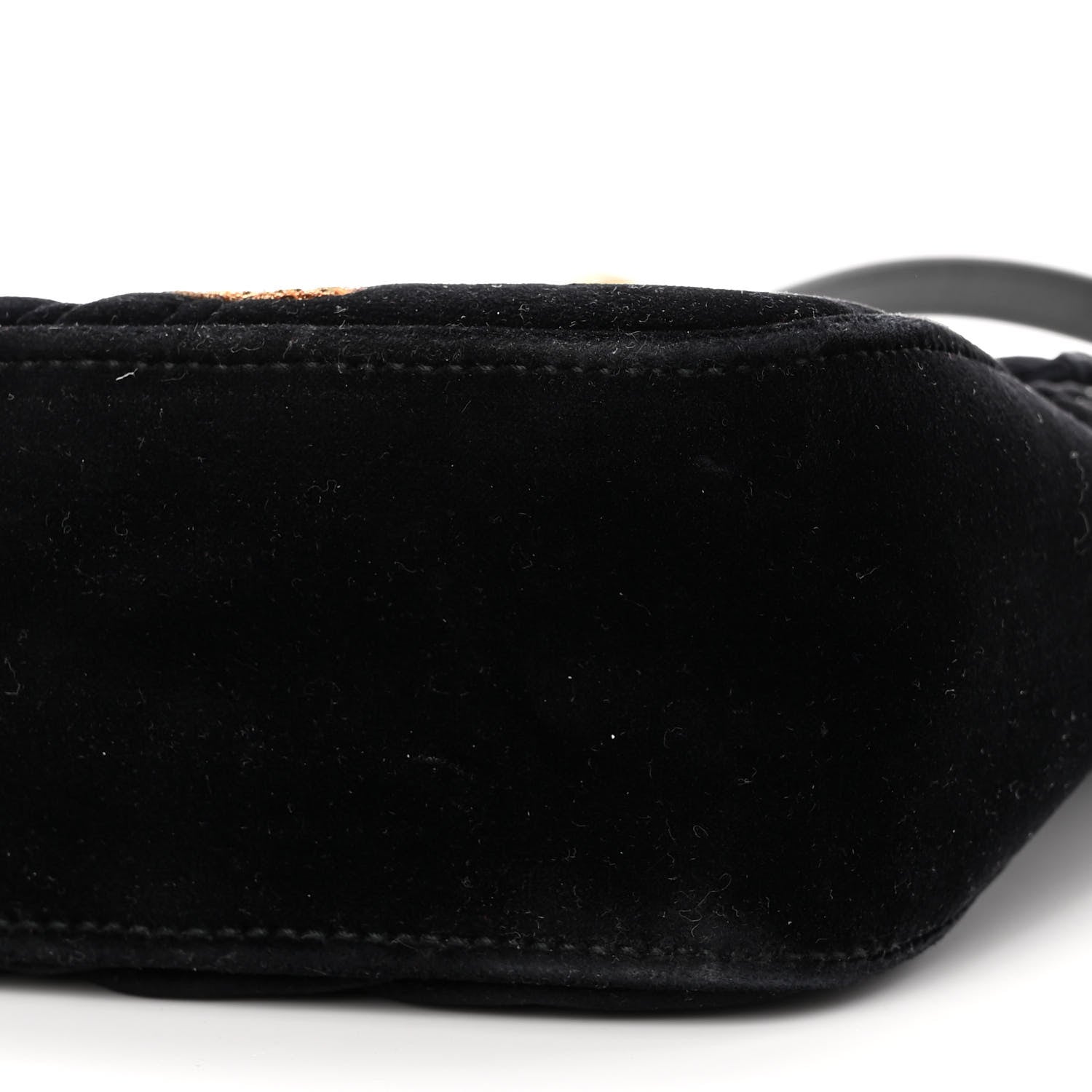 Gucci Velvet Matelasse Loved Embroidered Medium GG Marmont Shoulder Bag Black 10 of 12
