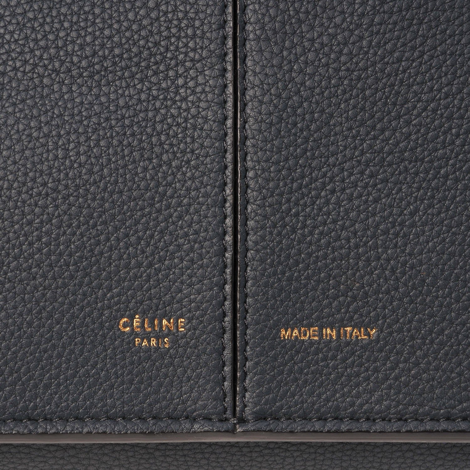 Celine Baby Grained Calfskin Medium Tri-Fold Bag Dark Sea 10 of 11