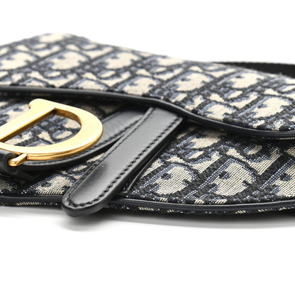 Christian Dior Oblique Saddle Belt Pouch Blue 8 of 8