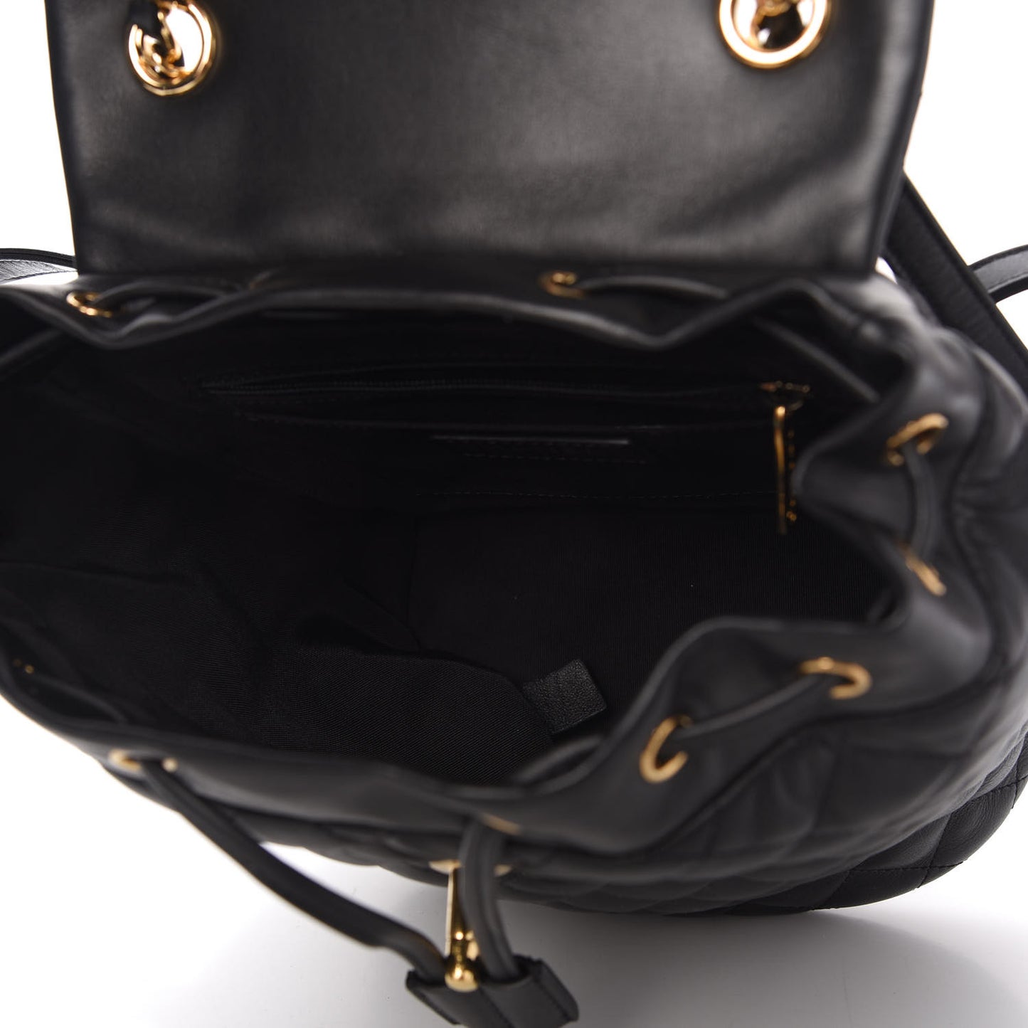 Lambskin Quilted Small Urban Spirit Backpack Black