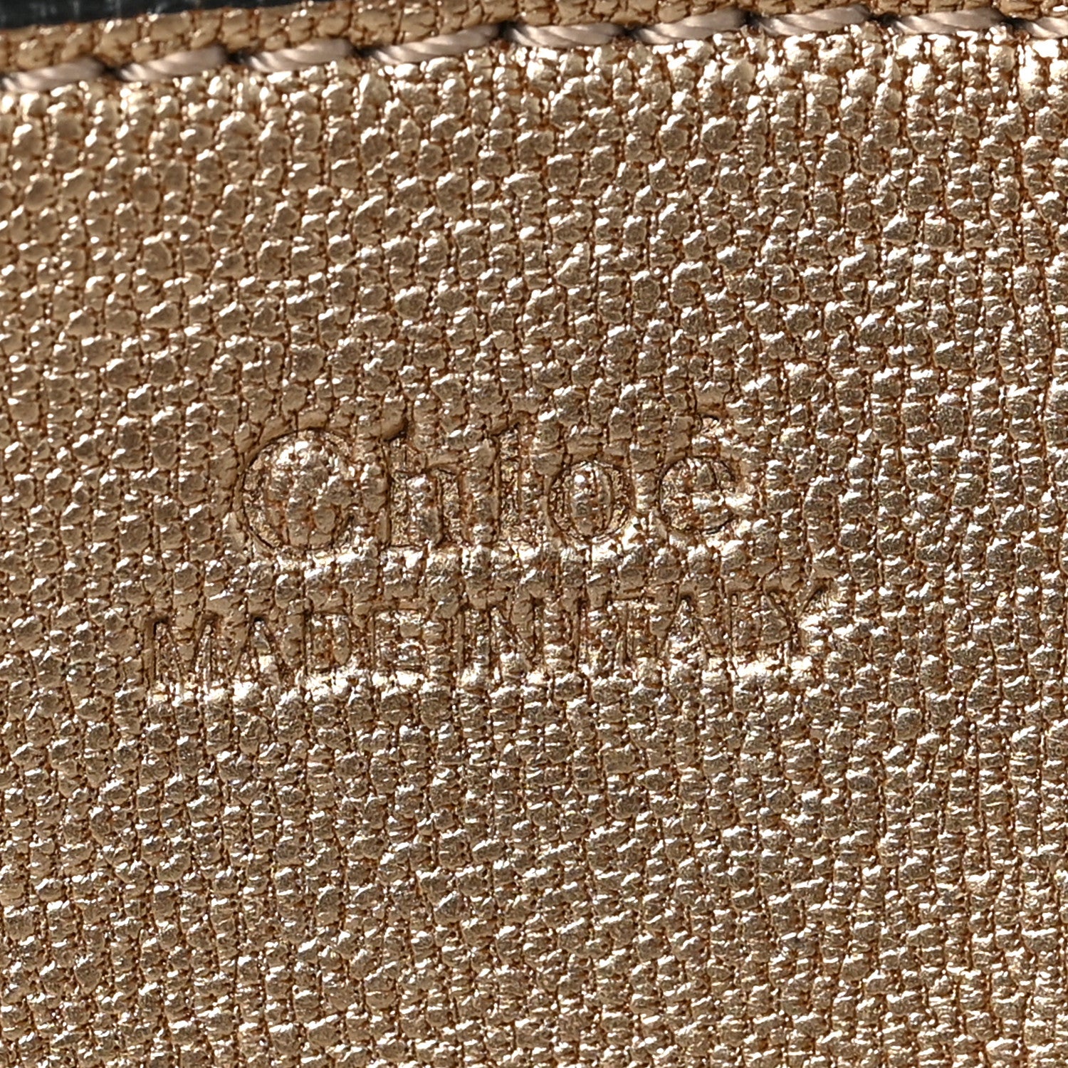 Chloe Metallic Grained Goatskin Nano Drew Shoulder Bag Abstract Gold 6 of 8