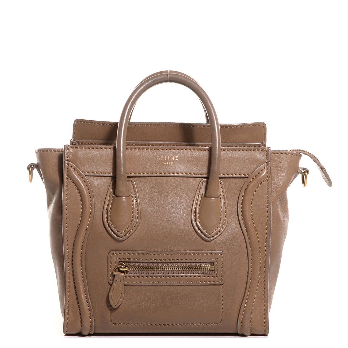 Smooth Calfskin Nano Luggage Camel