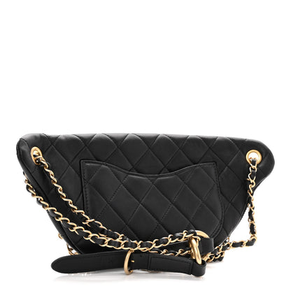 Chanel Lambskin Quilted All About Chains Waist Belt Bag Black 3 of 10