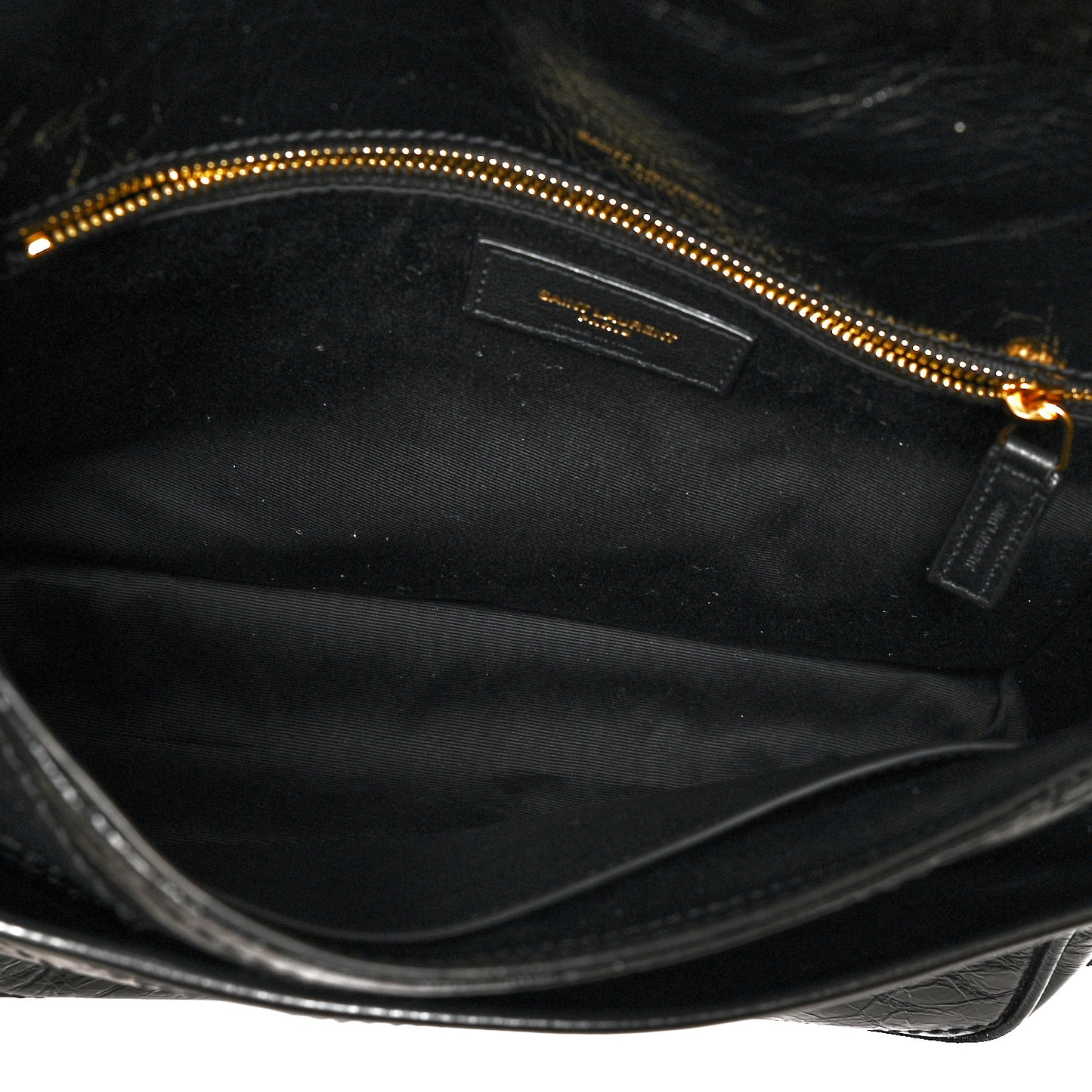 Crinkled Calfskin Matelasse Monogram Medium Niki Chain Satchel Black