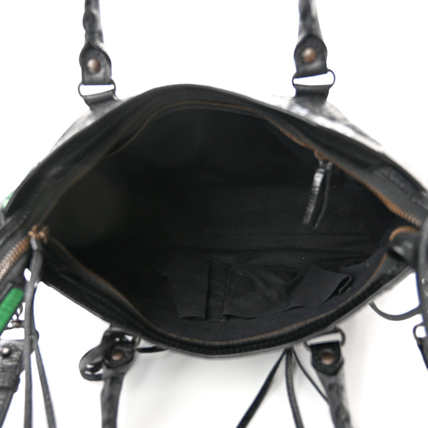 Balenciaga Agneau Graffiti All Over Classic Hardware S City Black Vert Rouge 6 of 11