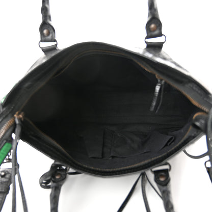 Balenciaga Agneau Graffiti All Over Classic Hardware S City Black Vert Rouge 6 of 11
