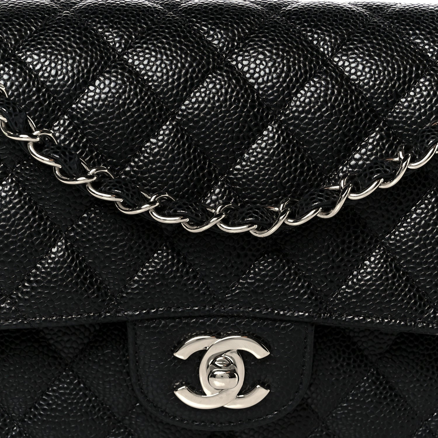 Chanel Caviar Quilted Medium Double Flap Black 9 of 11