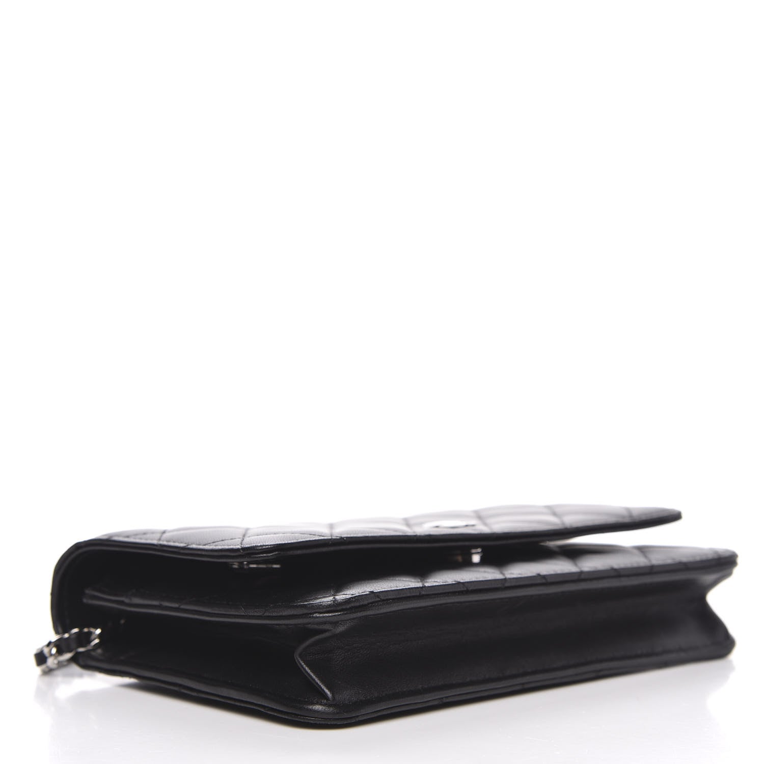 Chanel Lambskin Quilted Wallet On Chain WOC Black 4 of 11