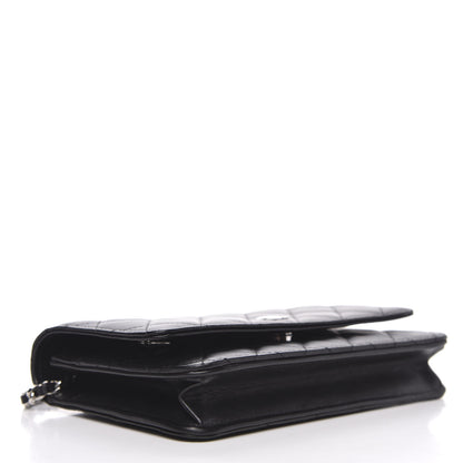 Chanel Lambskin Quilted Wallet On Chain WOC Black 4 of 11