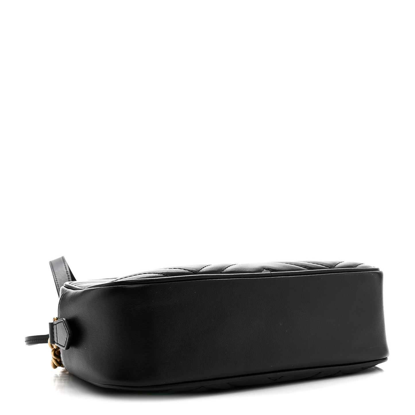 Calfskin Matelasse Small GG Marmont Chain Shoulder Bag Black