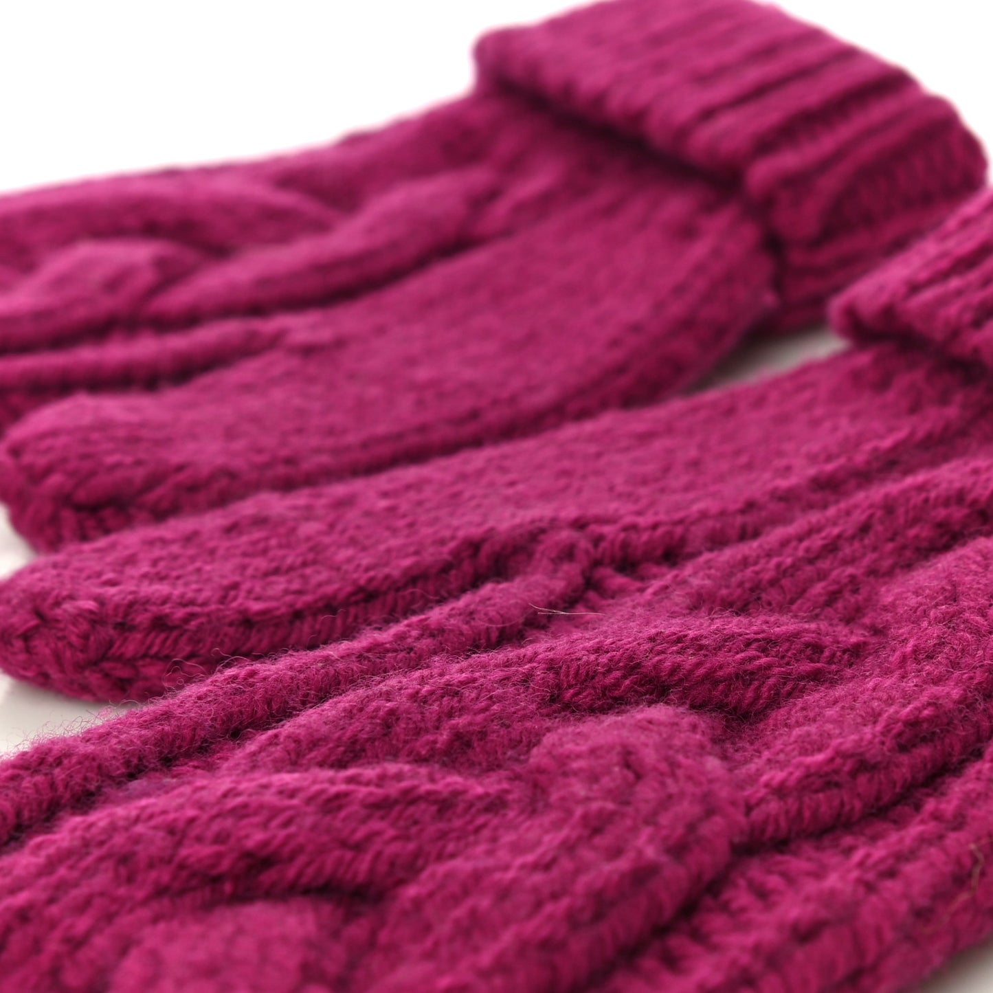 Wool Mittens Fuchsia