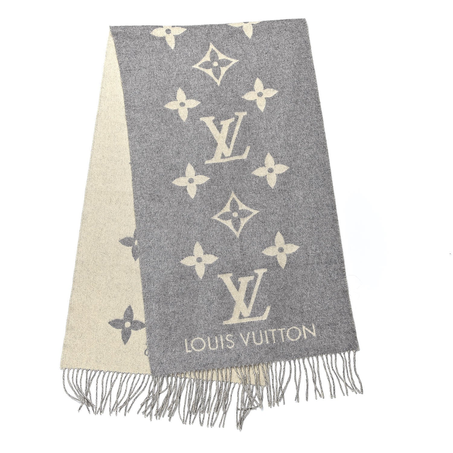 Louis Vuitton Cashmere Monogram Reykjavik Scarf 3 of 5