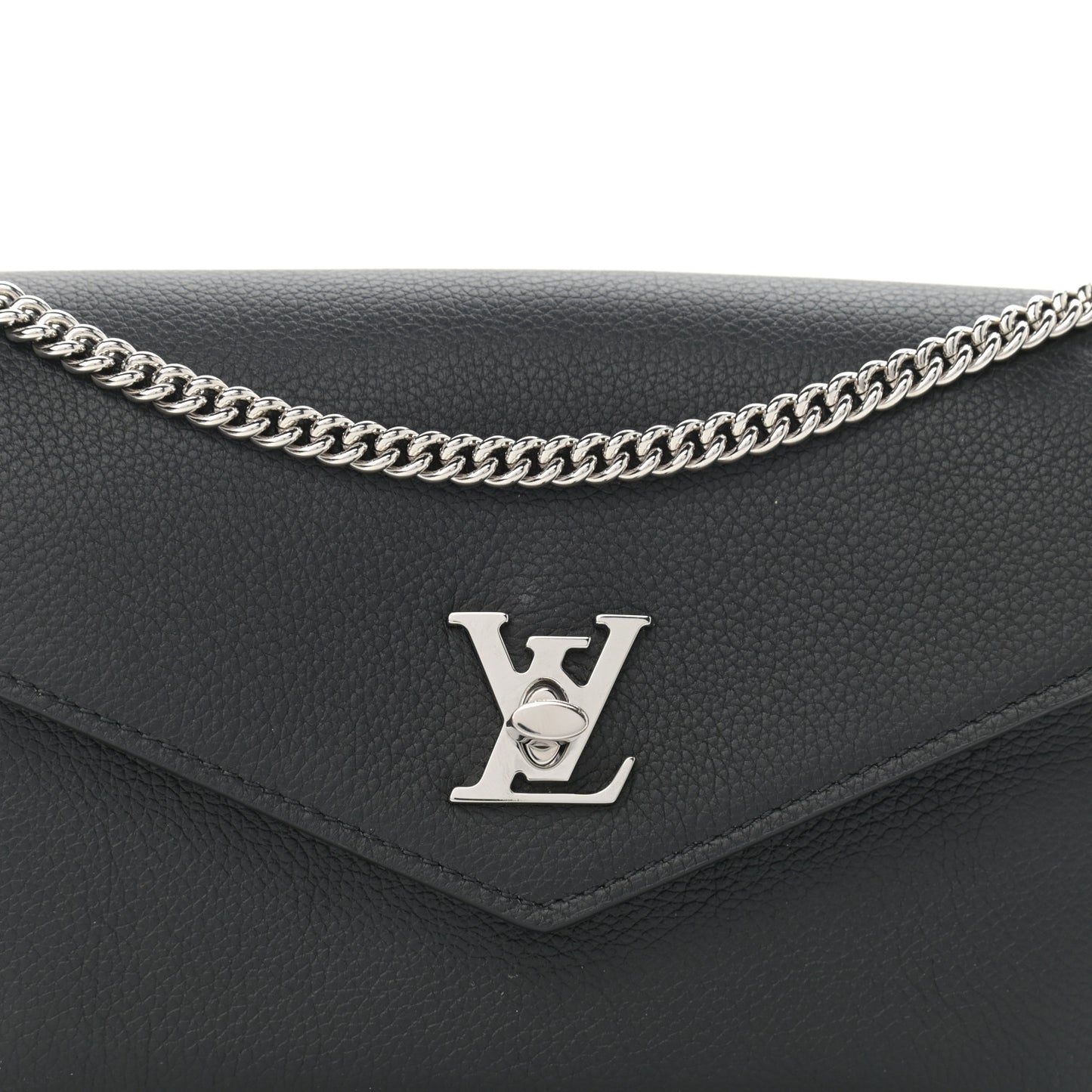 Soft Calfskin My Lockme Chain Pochette Black