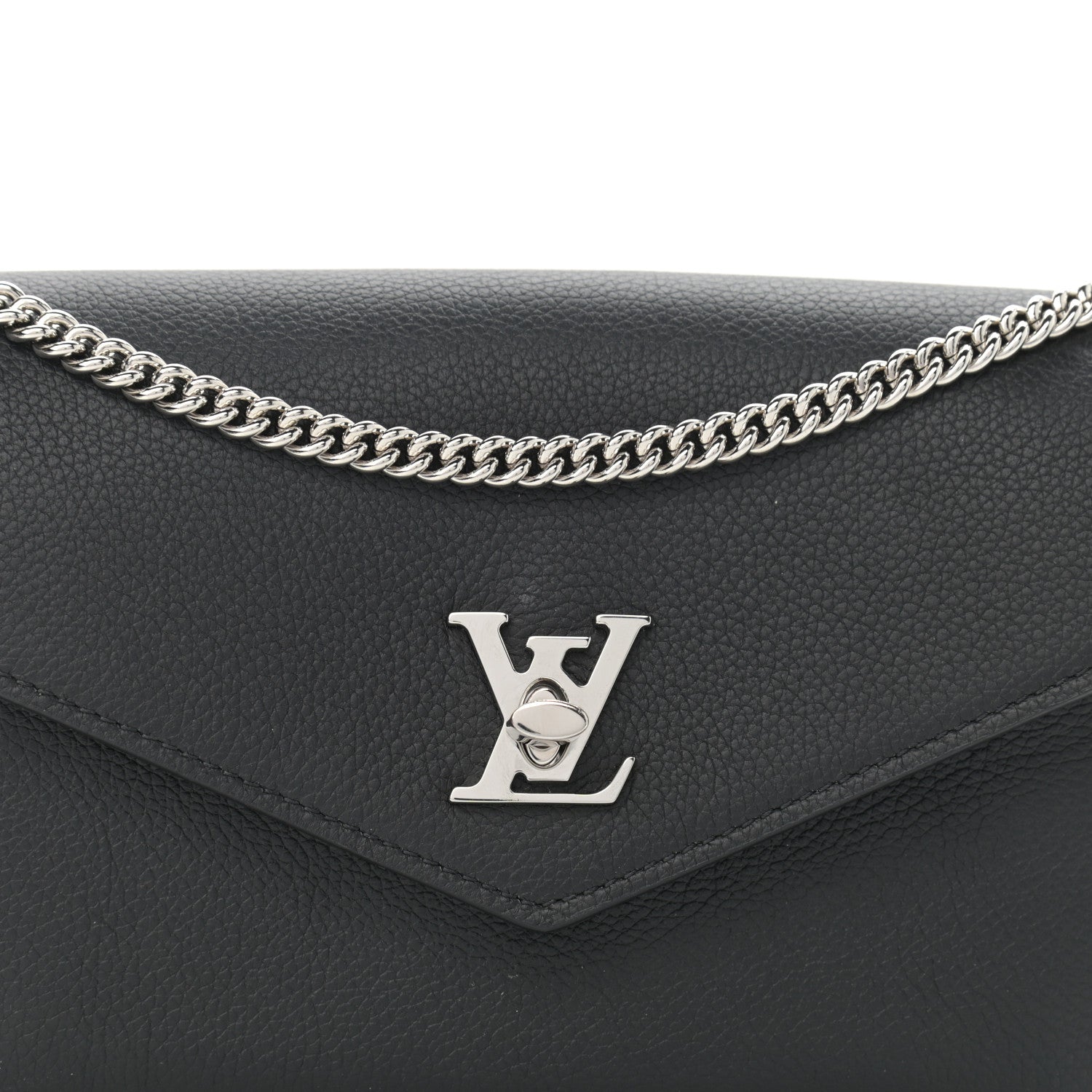 Louis Vuitton Soft Calfskin My Lockme Chain Pochette Black 8 of 10
