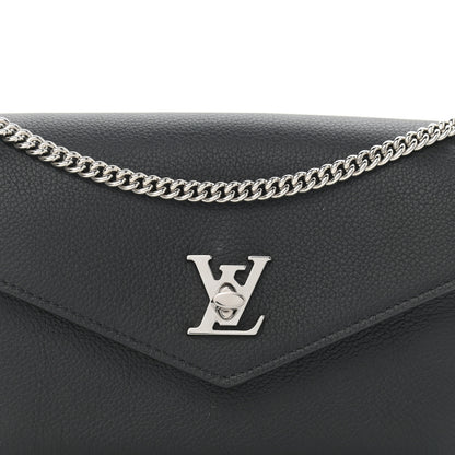 Louis Vuitton Soft Calfskin My Lockme Chain Pochette Black 8 of 10