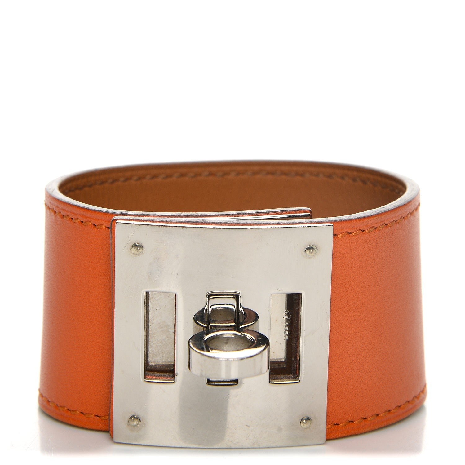 Hermes Box Kelly Dog Bracelet Orange 1 of 5