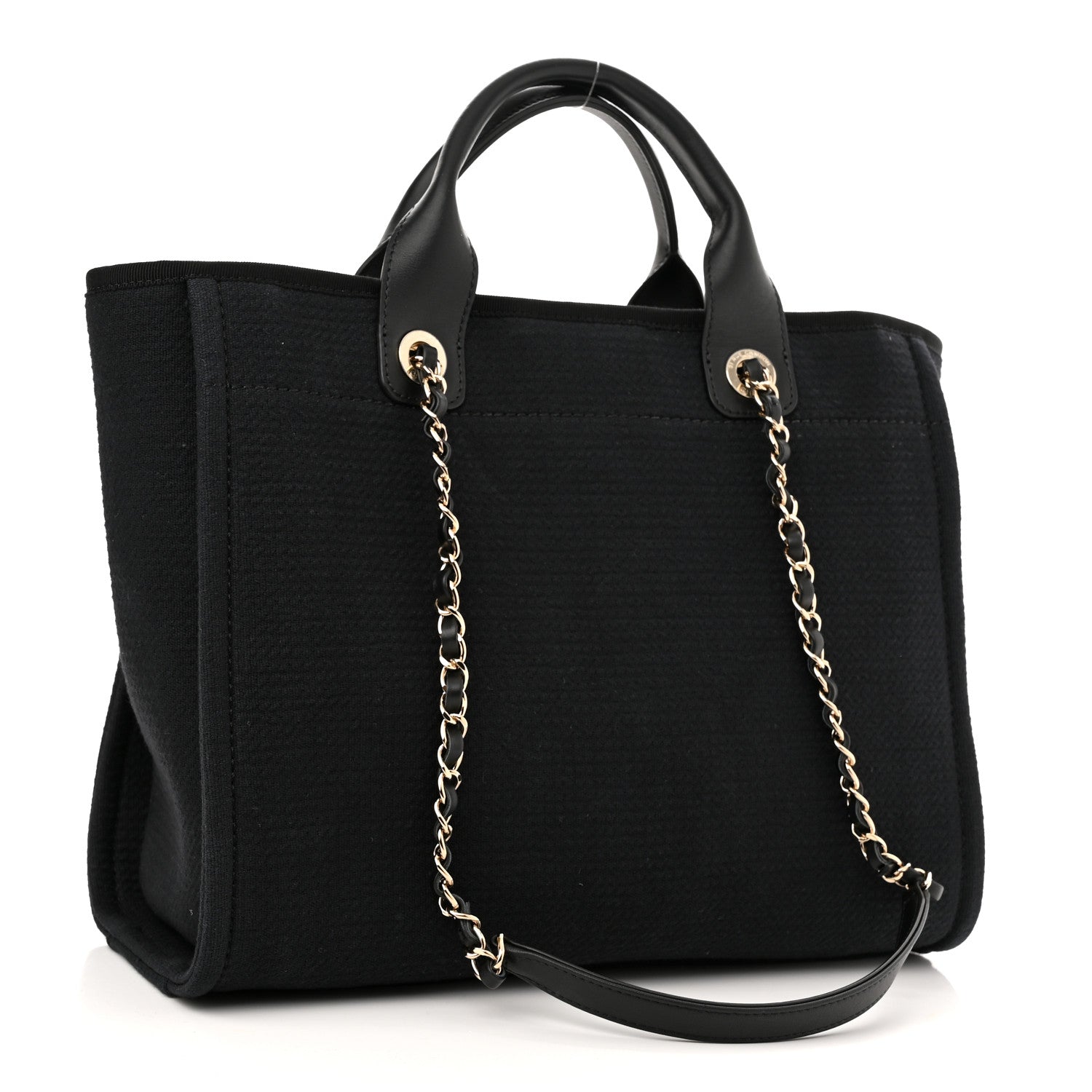Chanel Mixed Fibers Small Deauville Tote Black 4 of 10