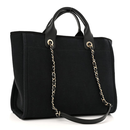 Chanel Mixed Fibers Small Deauville Tote Black 4 of 10