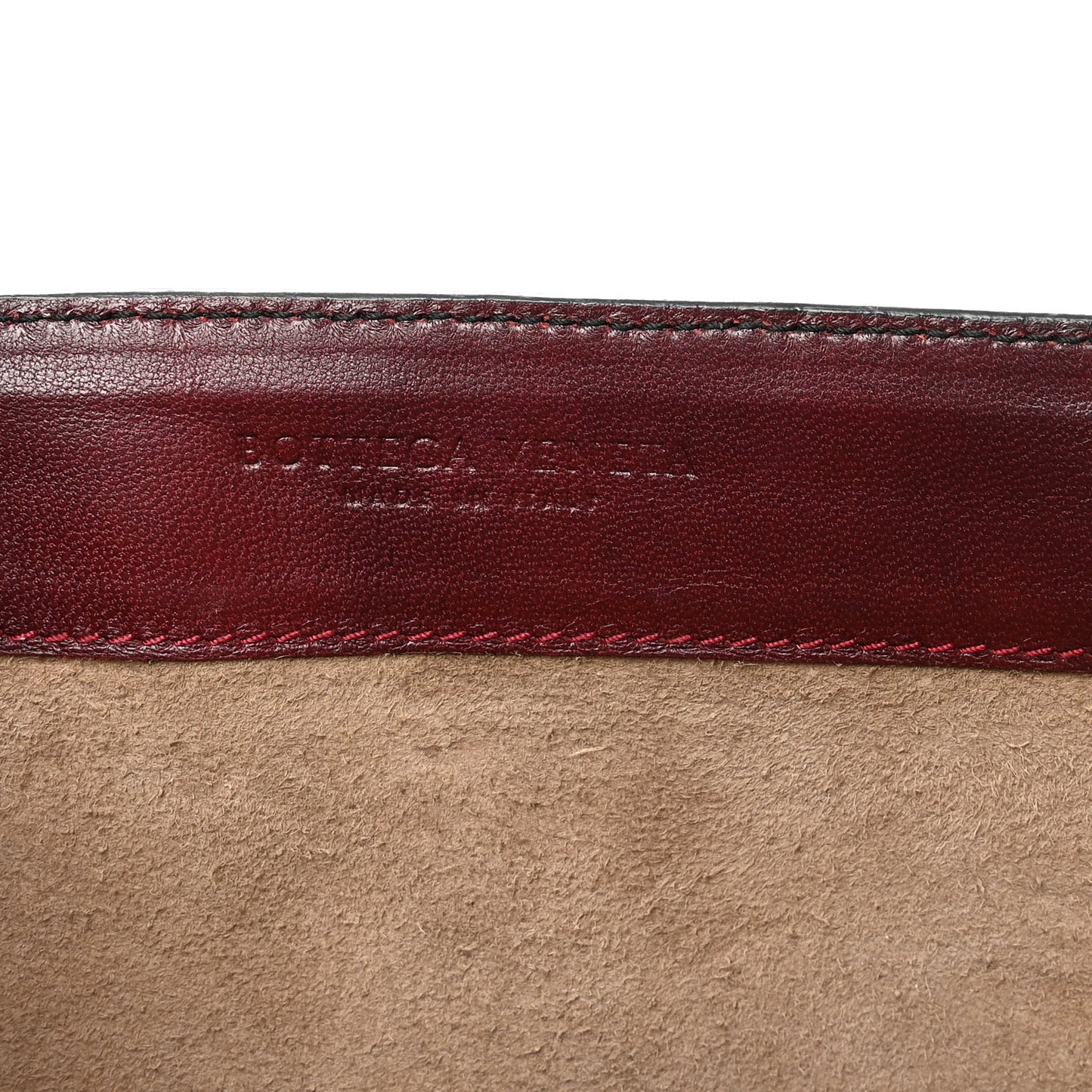 French Calfskin Intrecciato City Knot Bag Burgundy