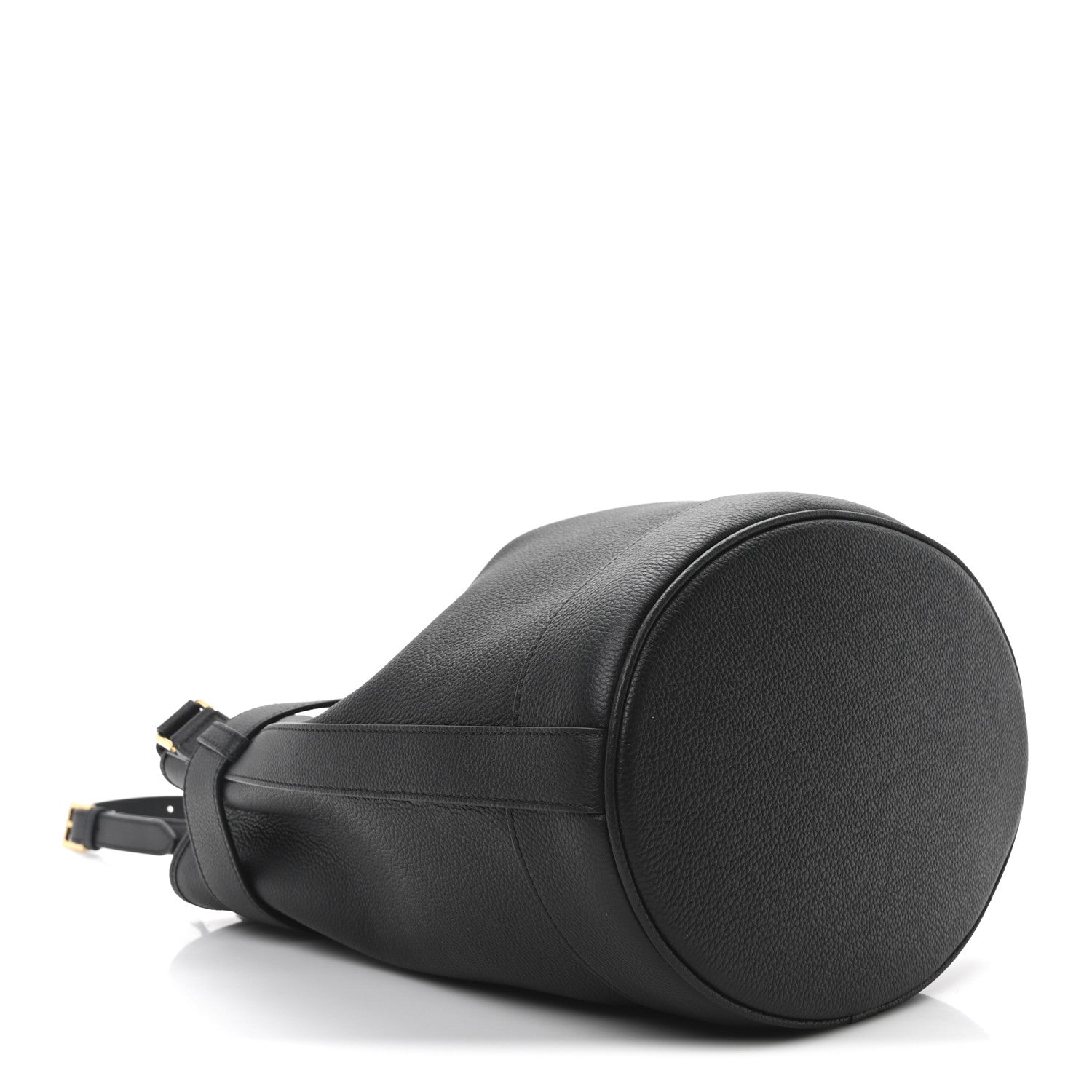 Tom Ford Grain Calfskin Medium Tara Bucket Bag Black 4 of 9