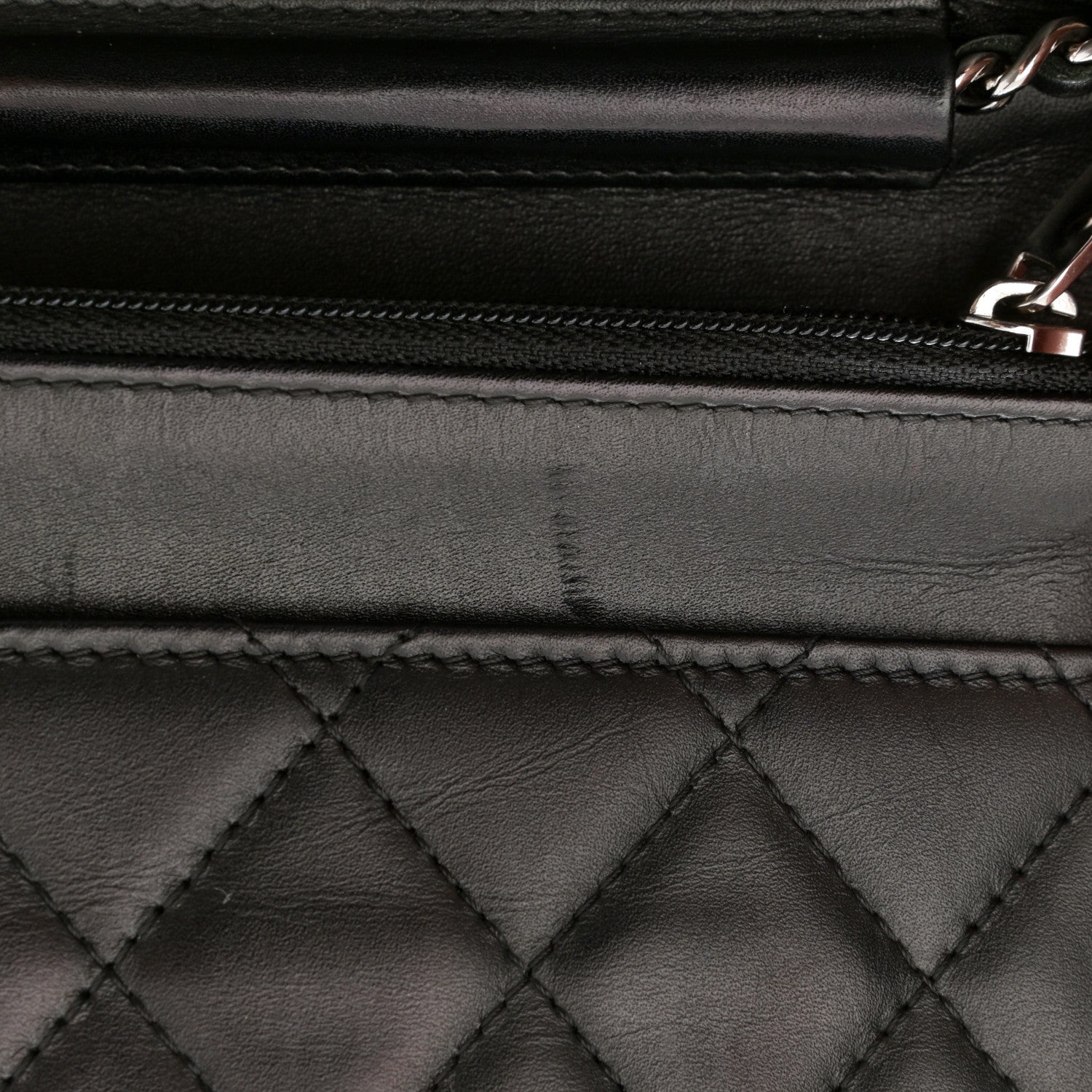 Chanel Calfskin Quilted Cambon Wallet On Chain WOC Black 12 of 14