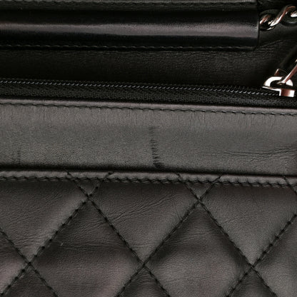 Chanel Calfskin Quilted Cambon Wallet On Chain WOC Black 12 of 14
