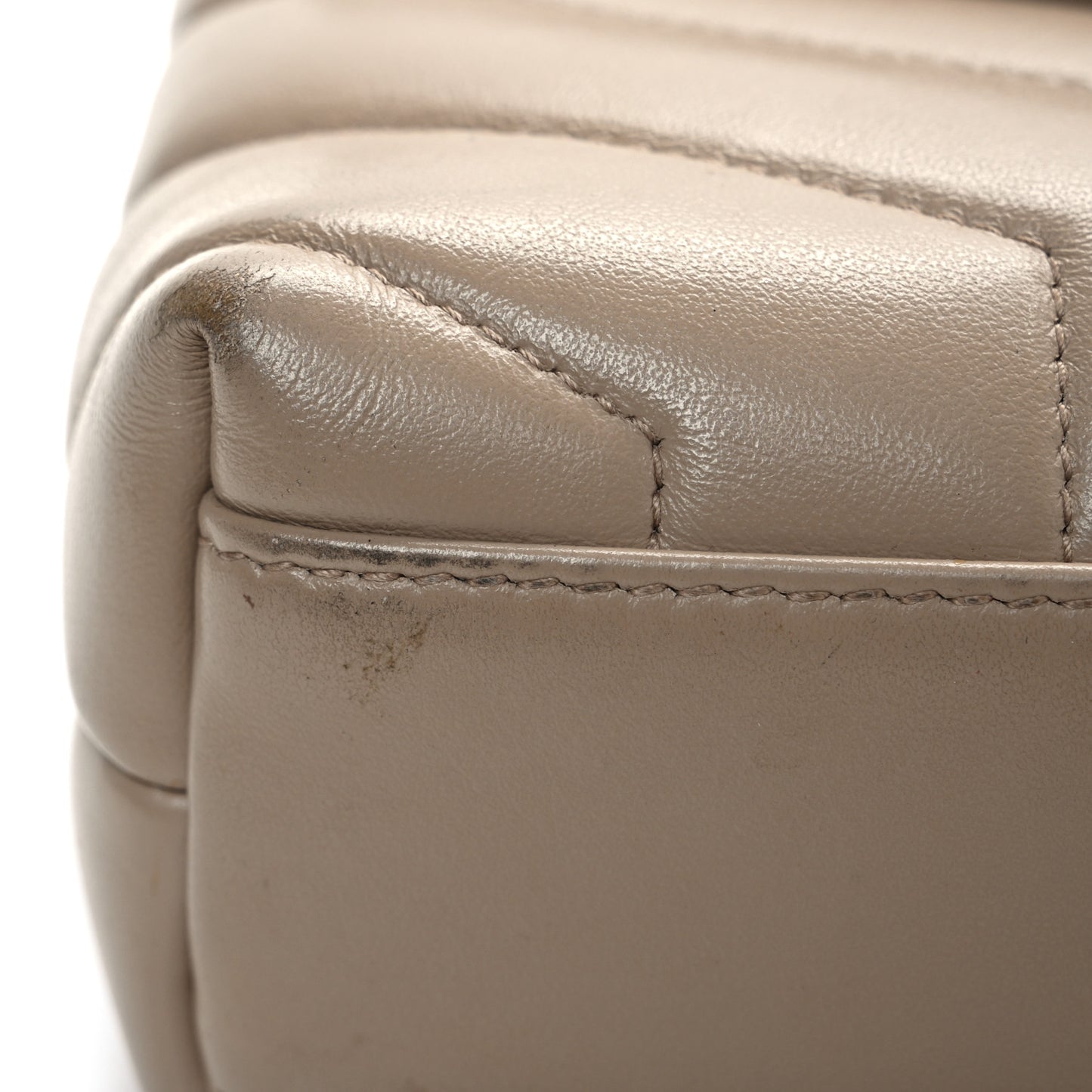 Calfskin Y Quilted Monogram Toy Loulou Crossbody Bag Dark Beige