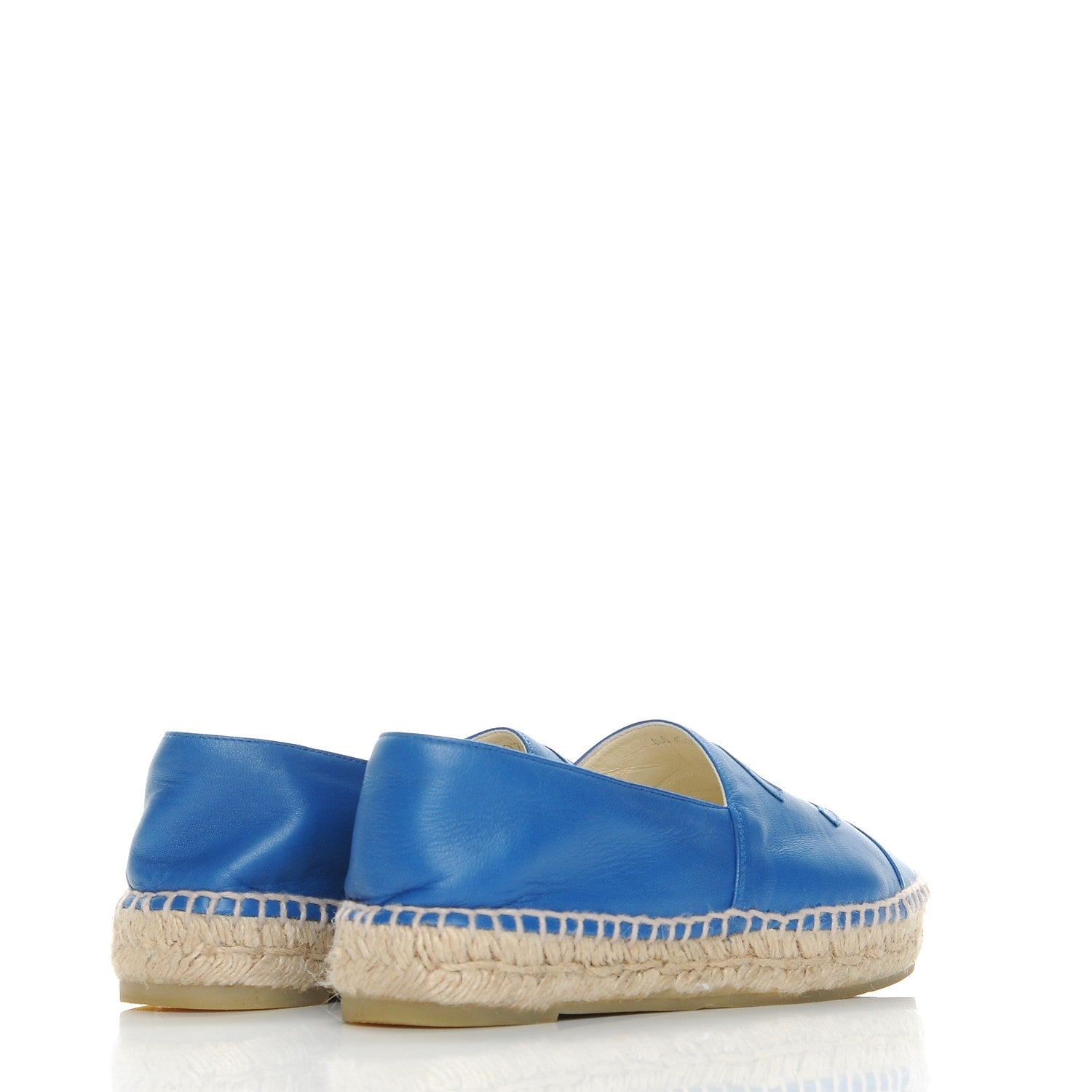 Chanel Lambskin CC Espadrilles 35 Blue 4 of 10