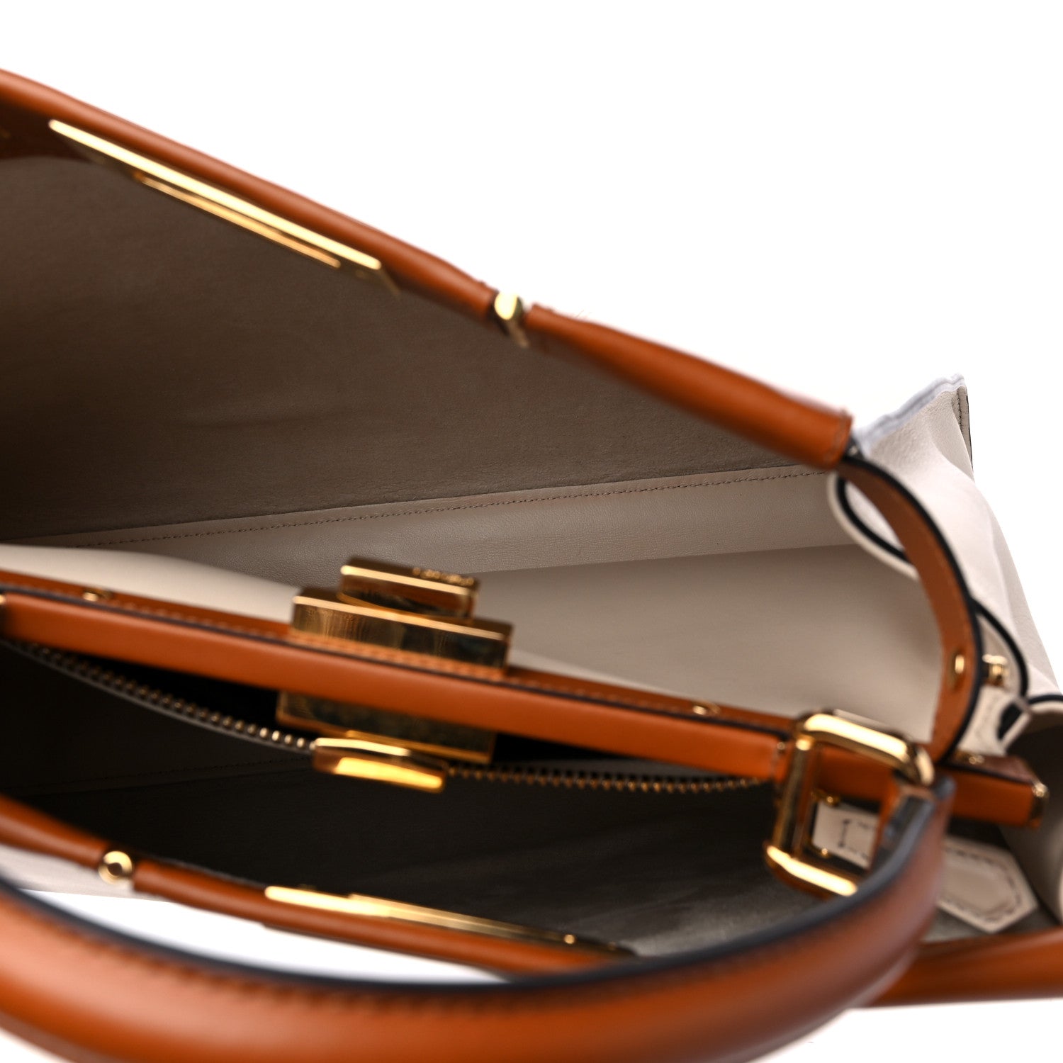 Fendi Lambskin Medium Peekaboo Iconic Satchel 5 of 11