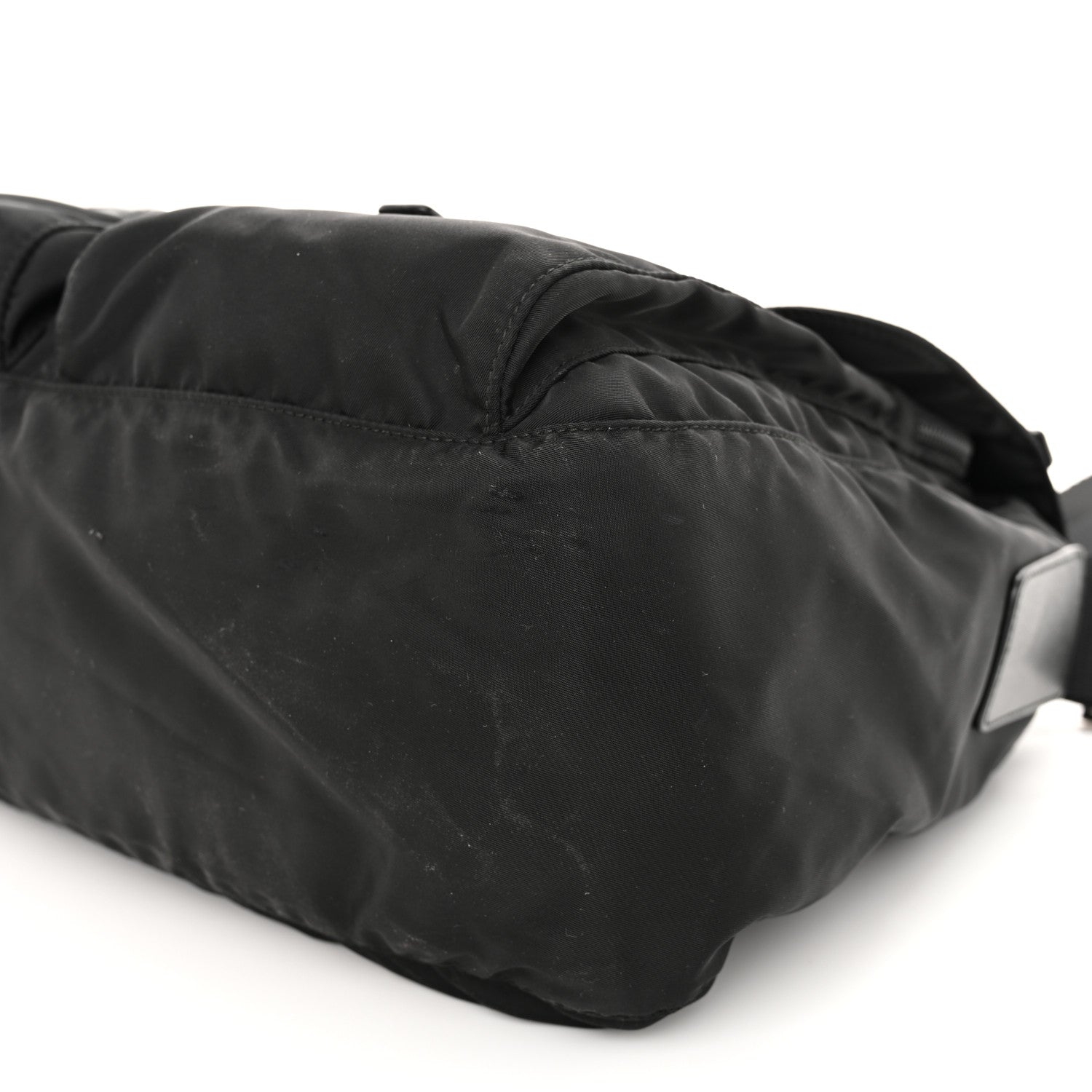 Prada Tessuto Nylon Saffiano Vela Messenger Bag Black 9 of 9