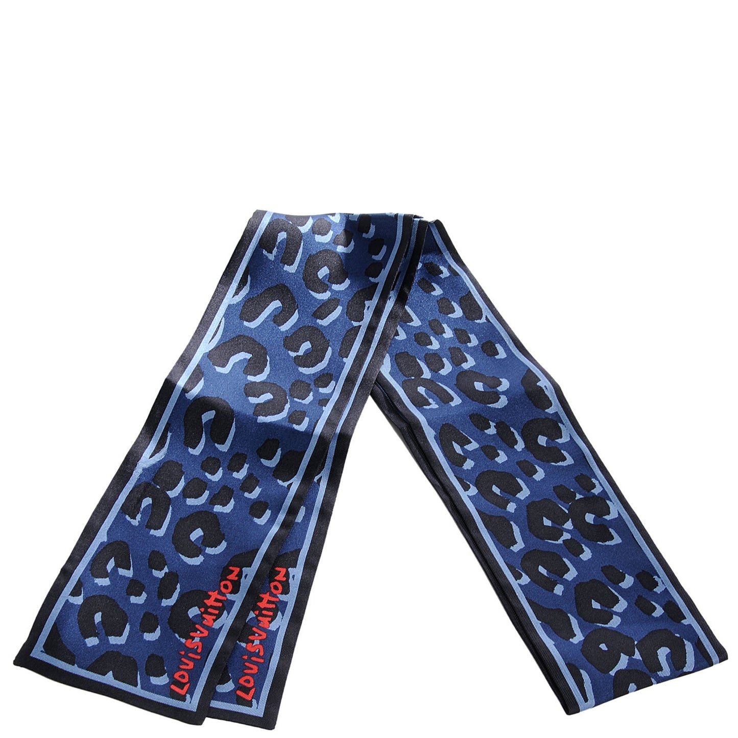 Silk Leopard Bandeau Blue