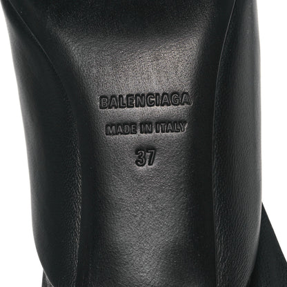 Balenciaga Soft Nappa Pointed Toe Wrap 40mm Mules 37 Black 6 of 9