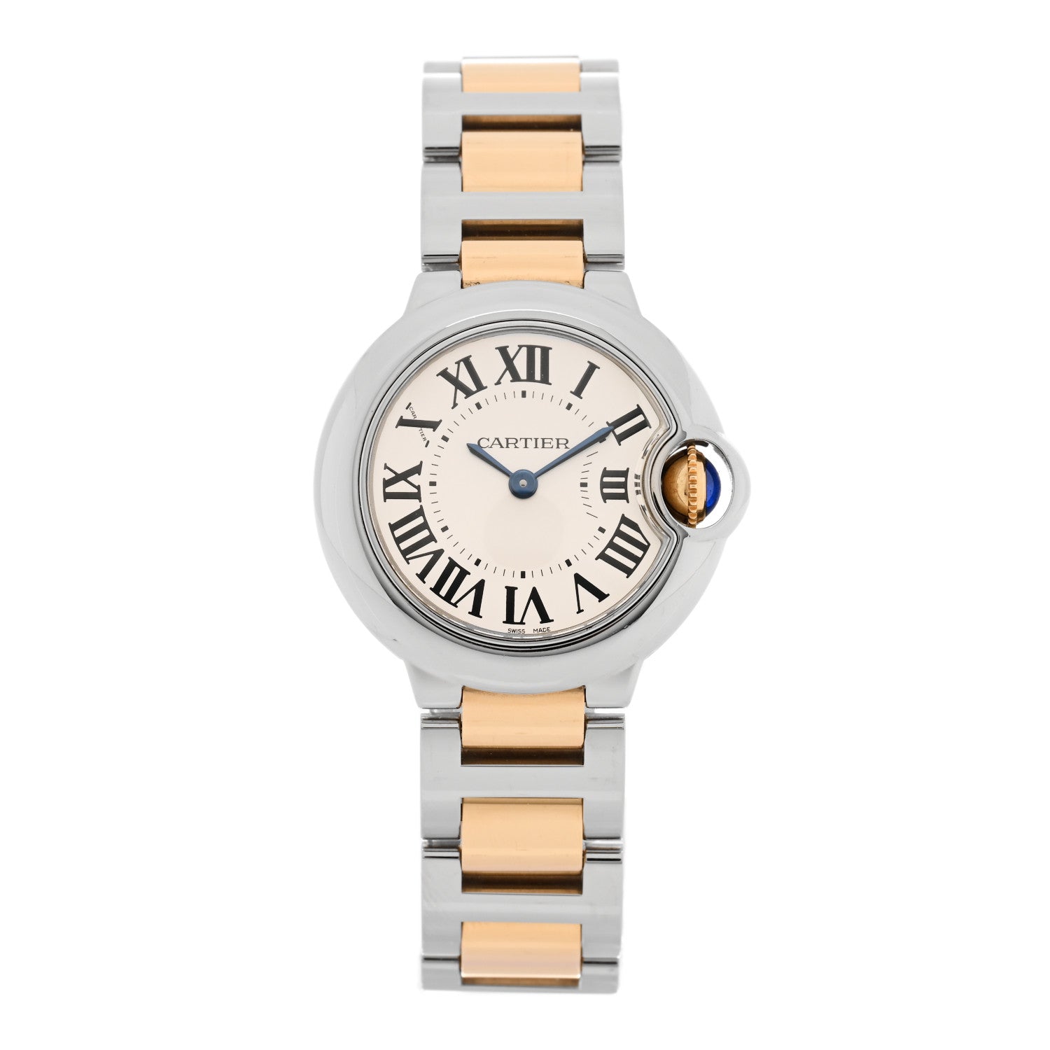 Cartier Stainless Steel 18K Yellow Gold 28mm Ballon Bleu De Cartier Quartz Watch 1 of 4